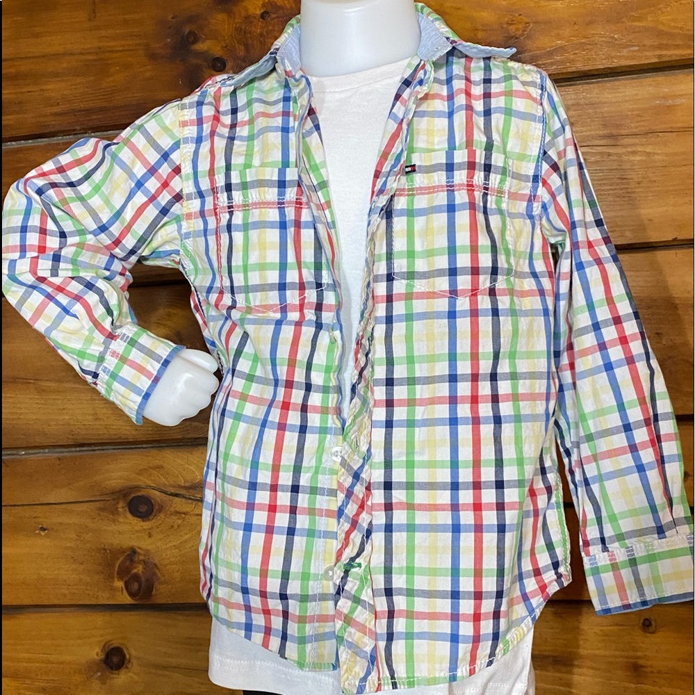 TOMMY HILFIGER BOY’S LONG SLEEVE SZ 6 SHIRT